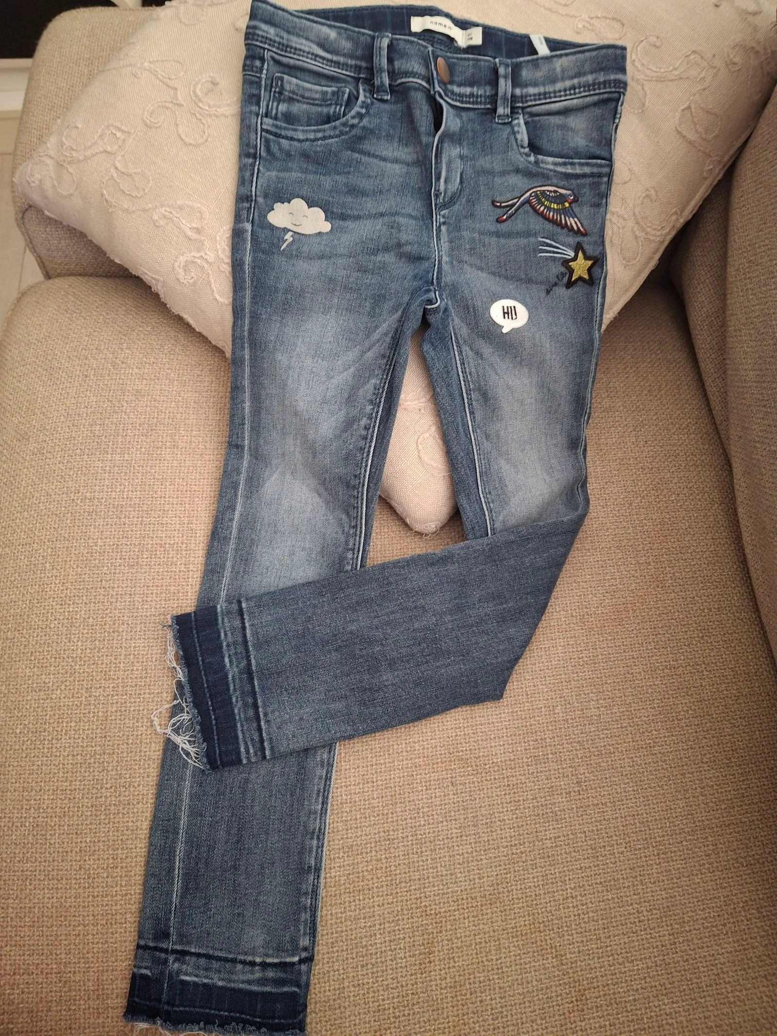 Original patch blue skinny jeans Brand Name it Size 6 years – photo 7